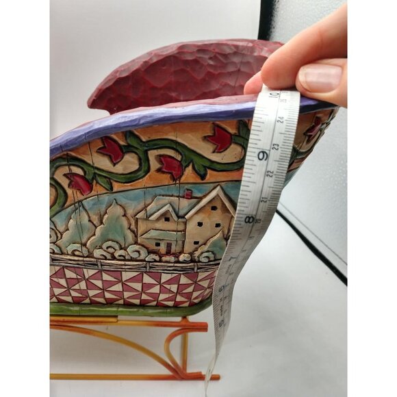 Large Jim Shore Heartwood Creek "A Sleigh Full Of Dreams" Handcrafted Figurine - Picture 8 of 9